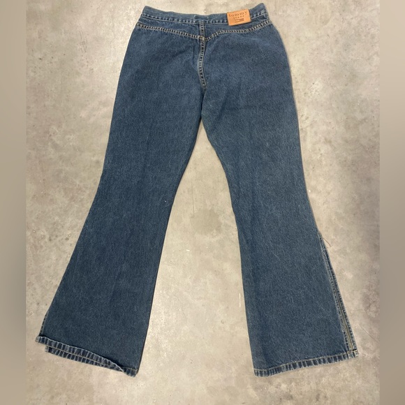 Vintage Y2KTommy Hilfiger Sz 9 Flare Bell Bottom Side Slit Jeans 2001 - Picture 4 of 9